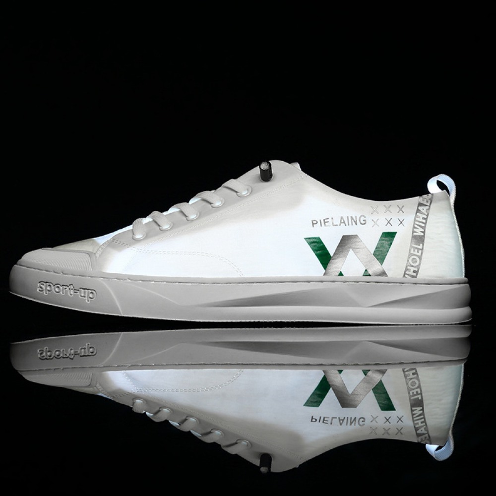 Ice Silk Cloth Letter Casual Shoes Autumn New Breathable Low-Cut Shallow Mouth Men's Shoes