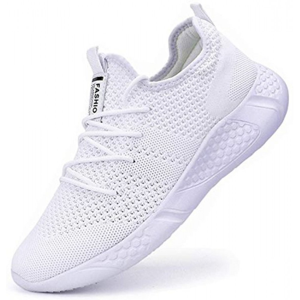 Mens Lightweight Athletic Running Walking Gym Shoes Casual Fashion Sneakers White
